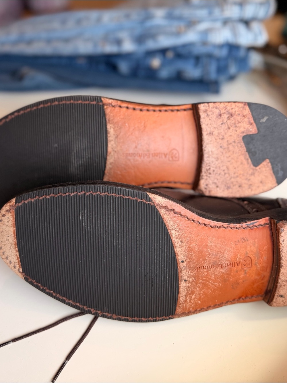 Allen Edmonds Brown Leather Brogue Cap-Toe Oxfords - Picture 7 of 13
